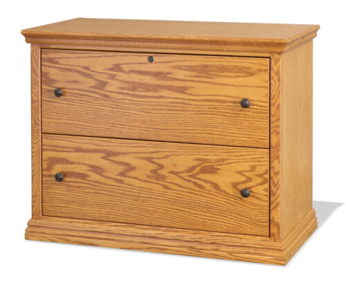 Traditional T650 2-Drawer Locking Lateral File Cabinet shown in Oak