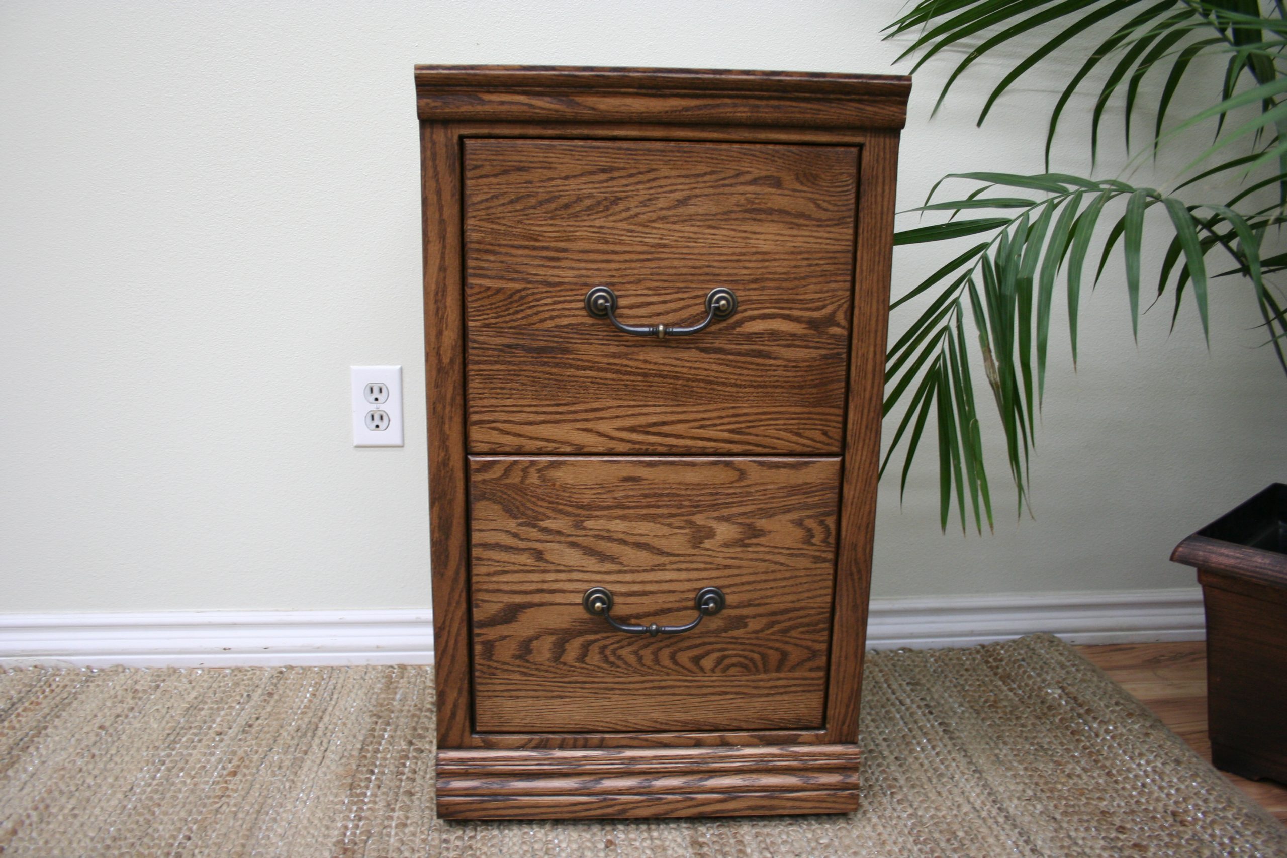 Traditional T178 2-Drawer File Cabinet shown in Oak