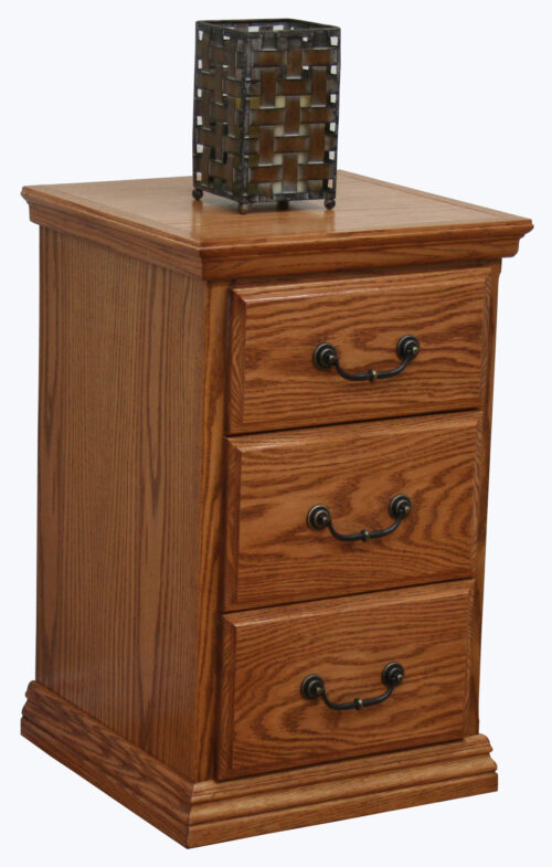 Traditional T448 3-Drawer Nightstand shown in Oak