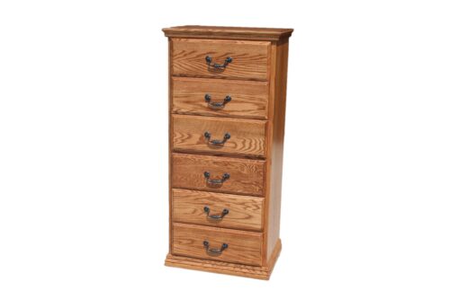 Traditional T455 6-Drawer Lingerie Chest shown in Oak