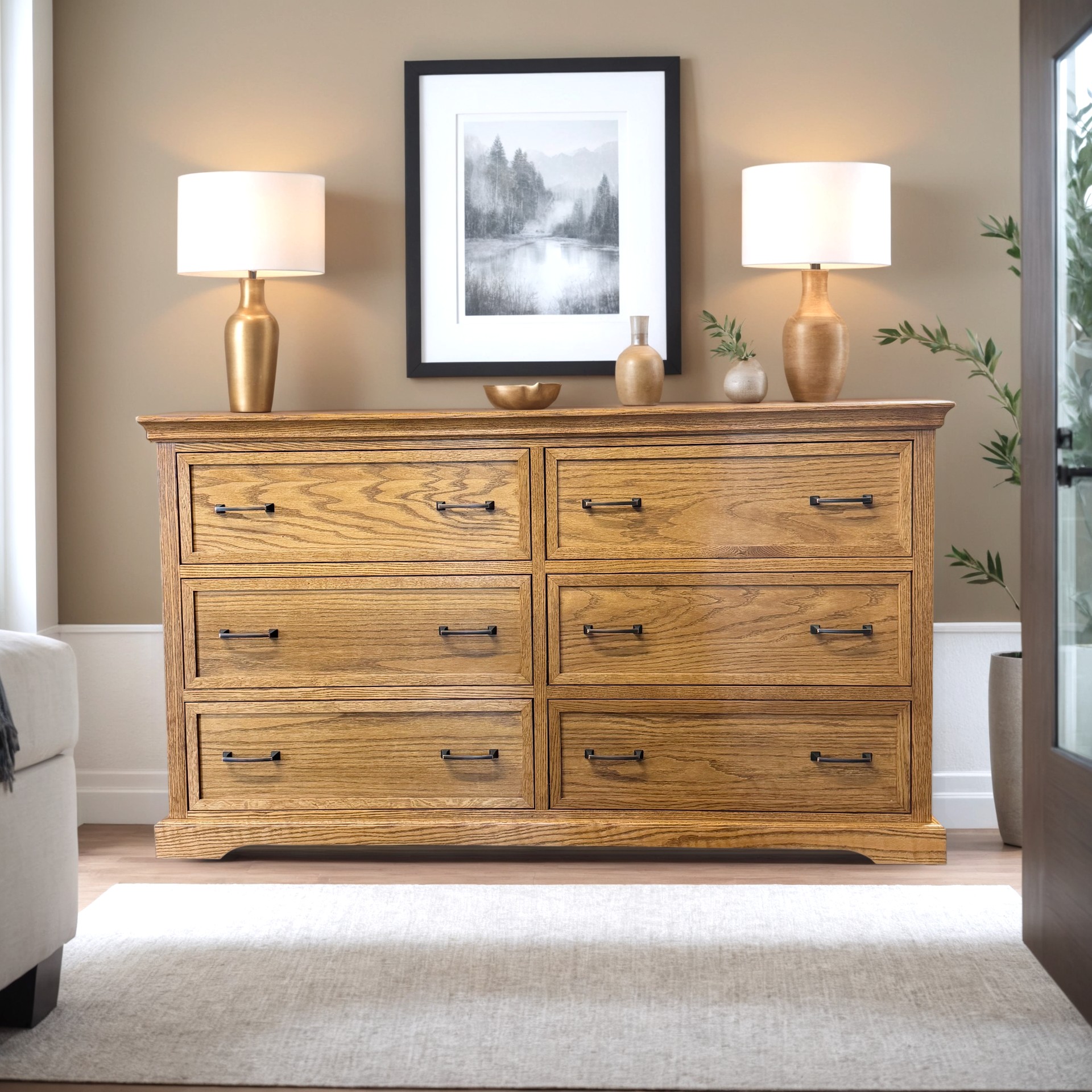 D442 6 DRAWER DRESSER